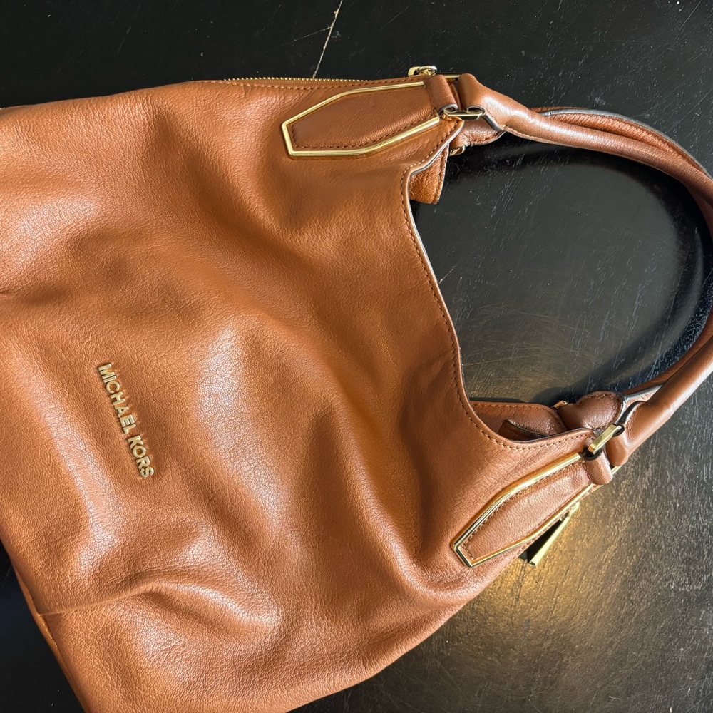 Michael Kors Tan Leather Shoulder Bag